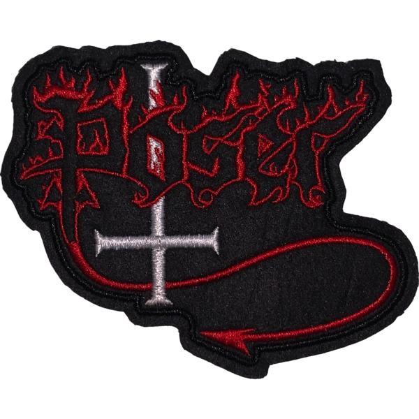 a metalhead parody patch poser, possessed