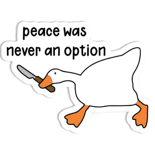 Peace Was Never An Option Sticker
