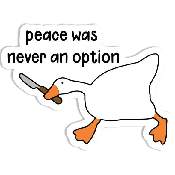 Peace Was Never An Option Sticker