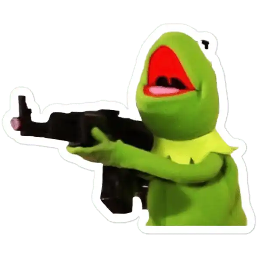 Kermit Scream Sticker