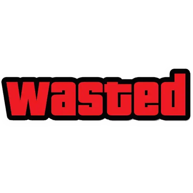 Wasted Sticker